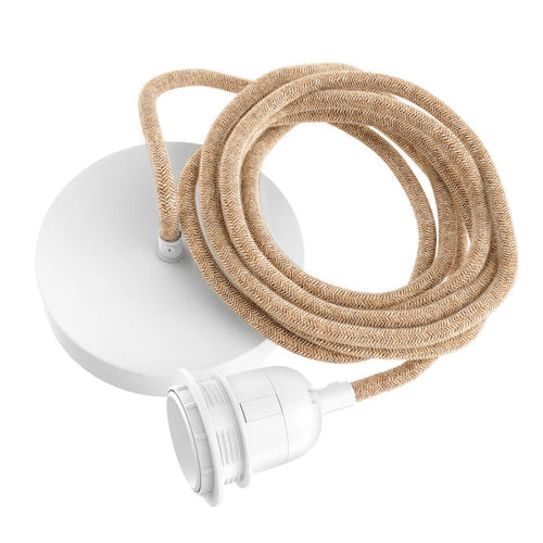 Attacco a soffitto per lampada - Bianco naturale - 1 attacco