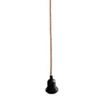 Attacco a soffitto per lampada - Nero naturale - 1 attacco