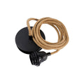 Attacco a soffitto per lampada - Nero naturale - 1 attacco