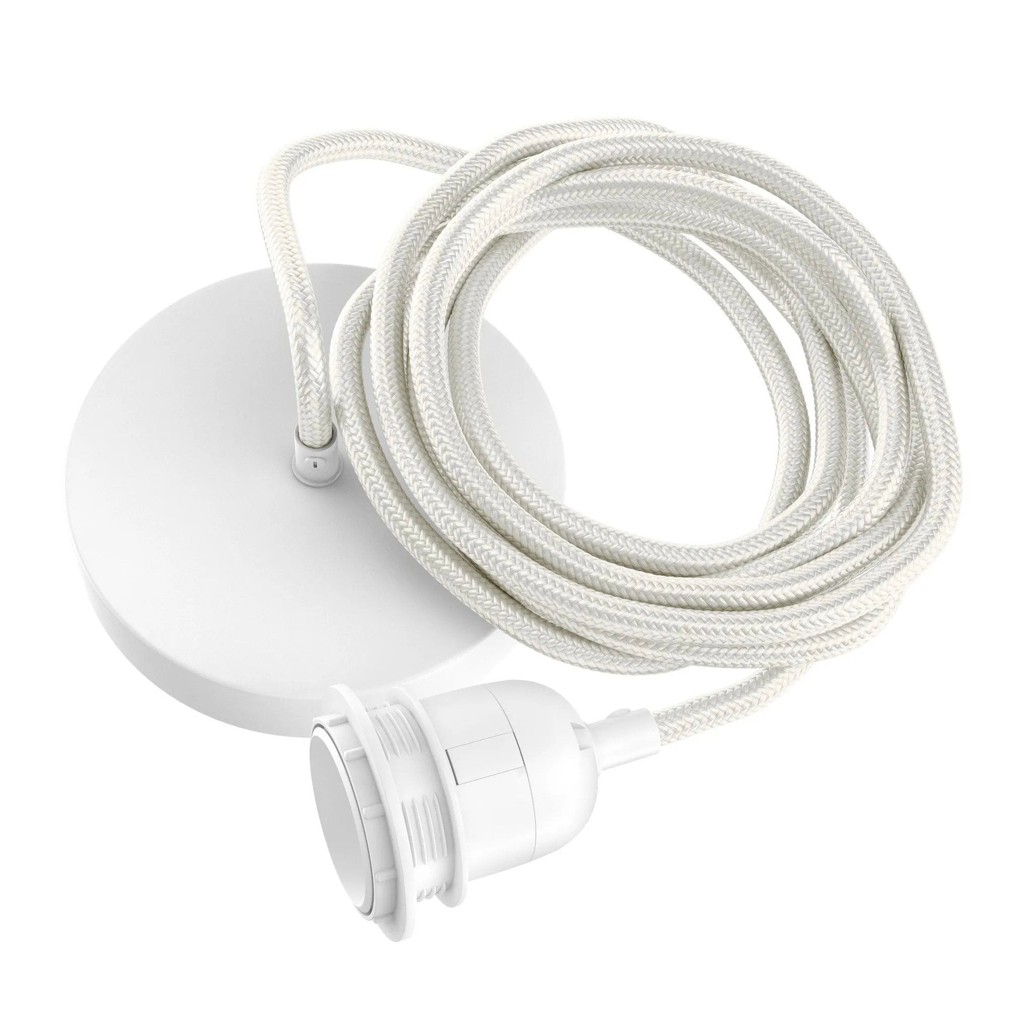 Attacco a soffitto per lampada - Bianco - 1 attacco