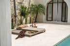 Copricuscino in rafia rettangolare - Naturale - 35x100