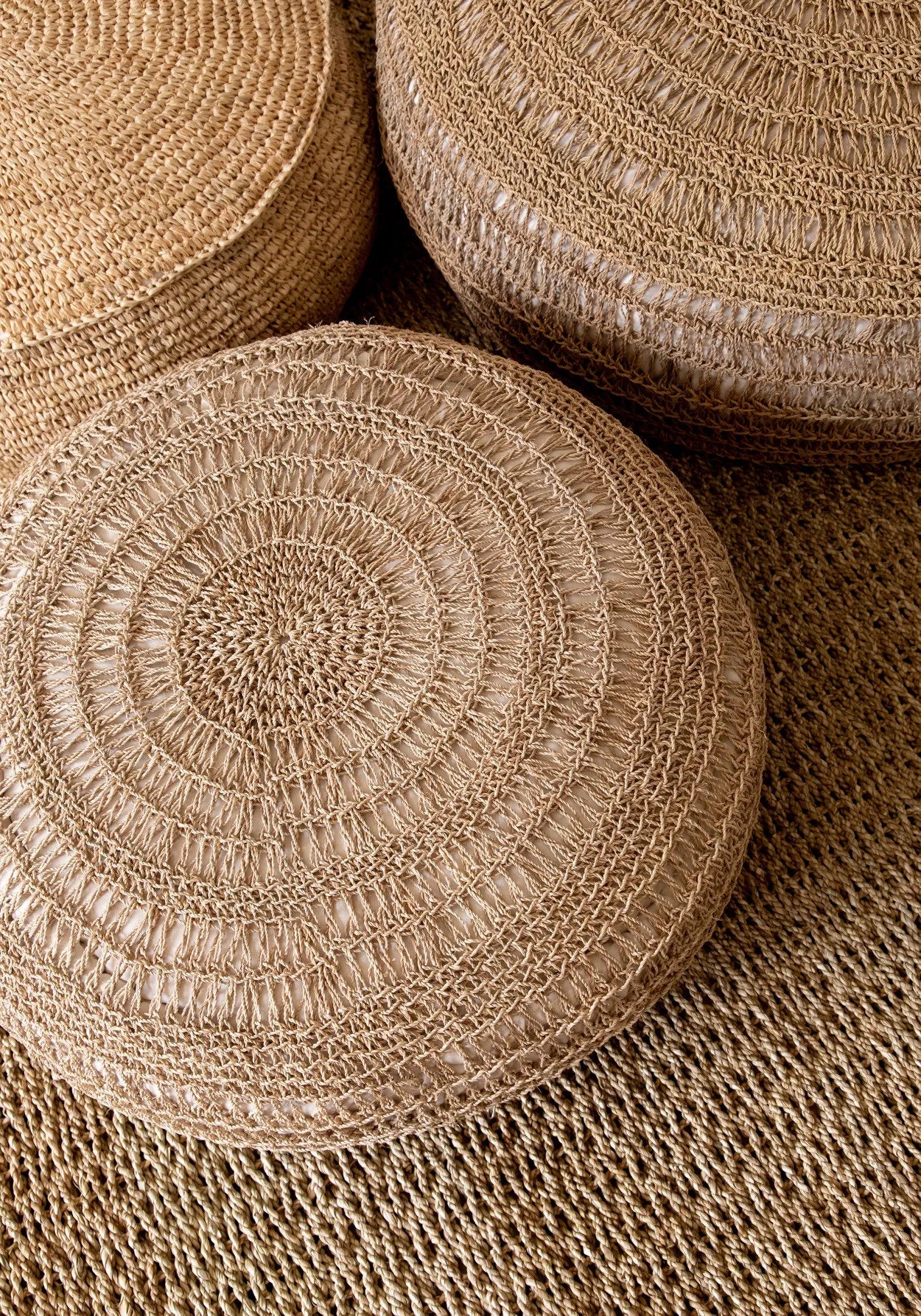 Pouf in seagrass - Naturale - M