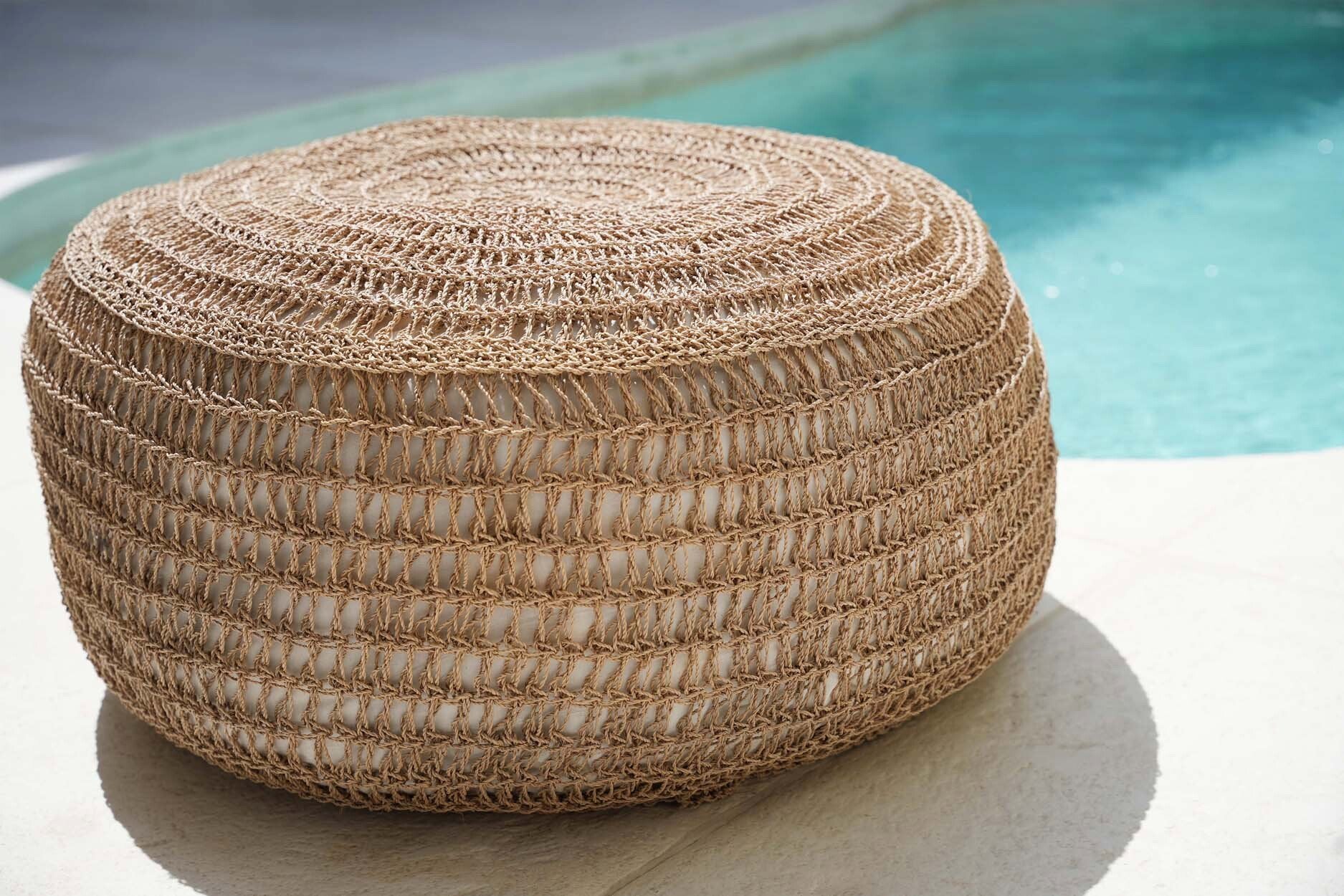 Pouf in seagrass - Naturale - M