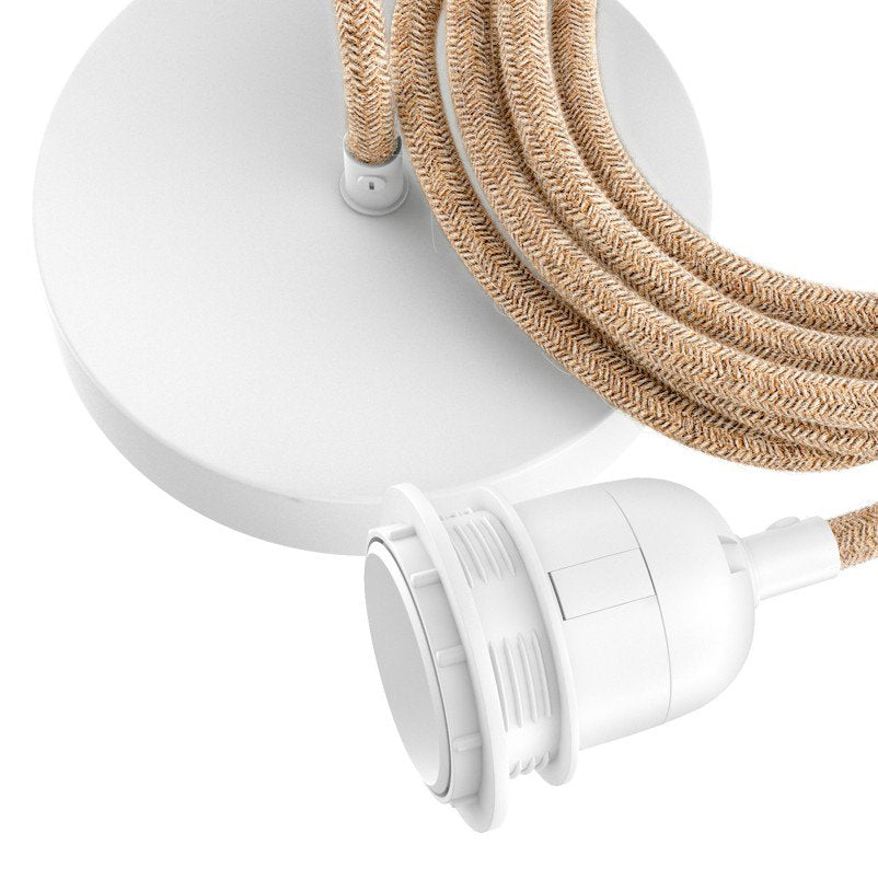 Attacco a soffitto per lampada - Bianco naturale - 1 attacco