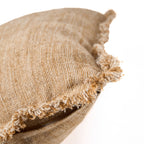 Copricuscino Sahara con frange - Marrone naturale - 50x50