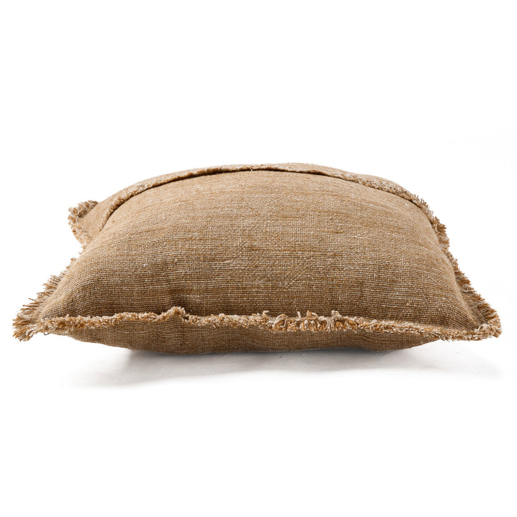 Copricuscino Sahara con frange - Marrone naturale - 50x50