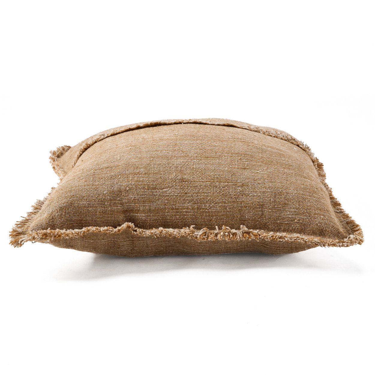 Copricuscino Sahara con frange - Marrone naturale - 50x50
