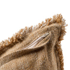 Copricuscino Sahara con frange - Marrone naturale - 50x50