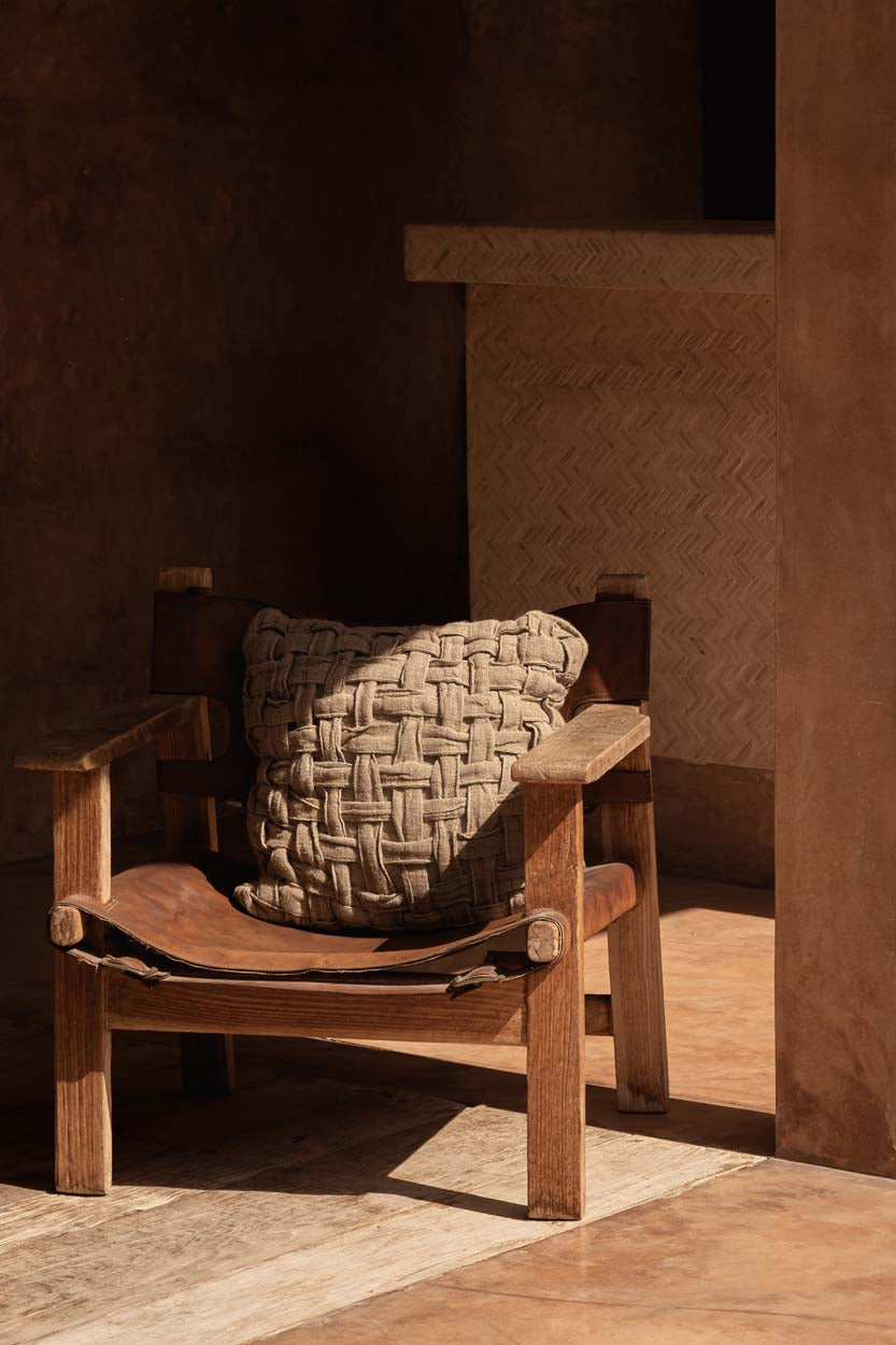 Copricuscino in lino Crosier - Naturale