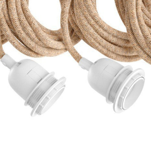 Attacco a soffitto per lampada - Bianco naturale - 5 attacchi