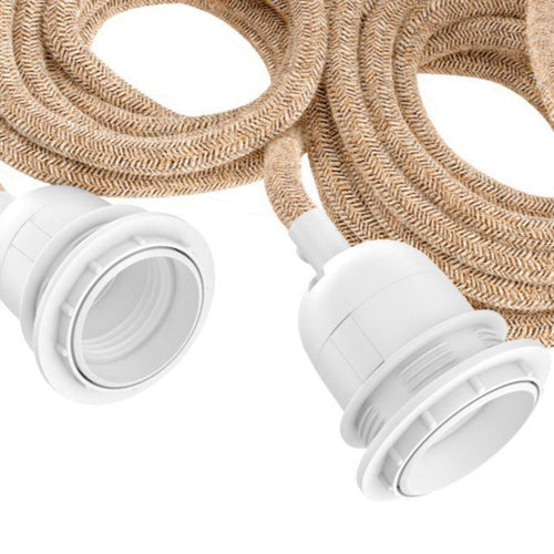 Attacco a soffitto per lampada - Bianco naturale - 3 attacchi